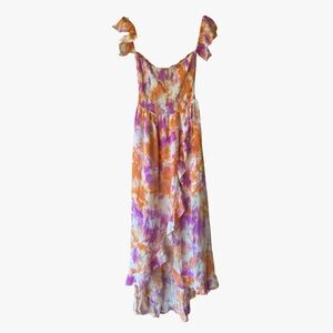 Tie-Dye Peasant Dress